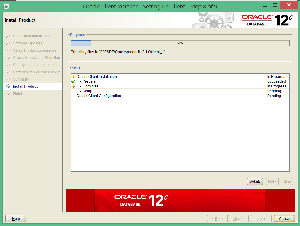 oracle 9i client on windows 7 64 bit